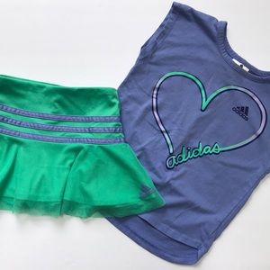 Girls 2t adidas outfit - like new!